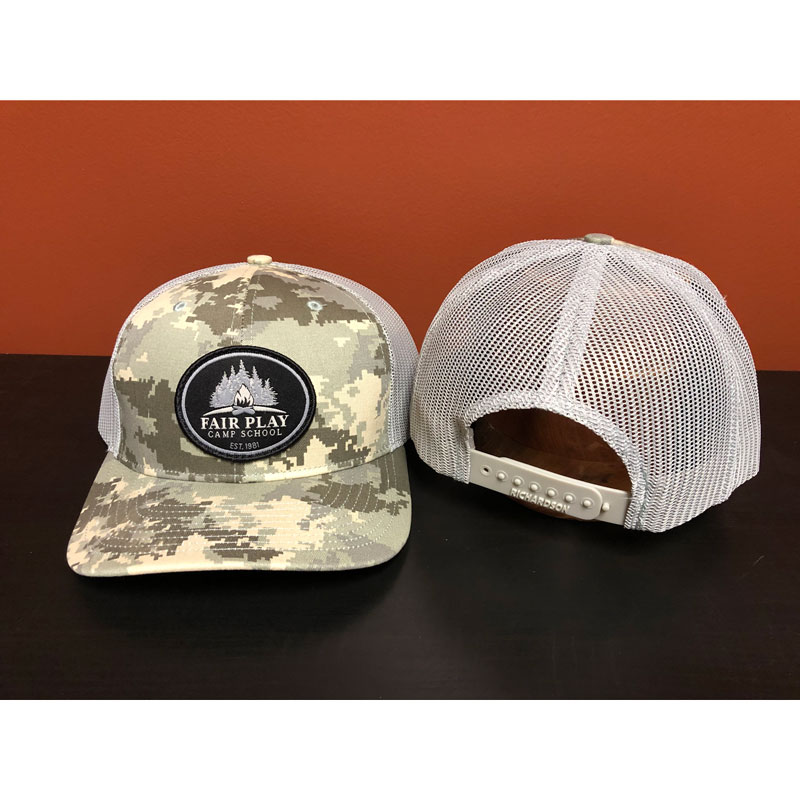 Mens flex Fit gray with White or richardson camo Snapback hats